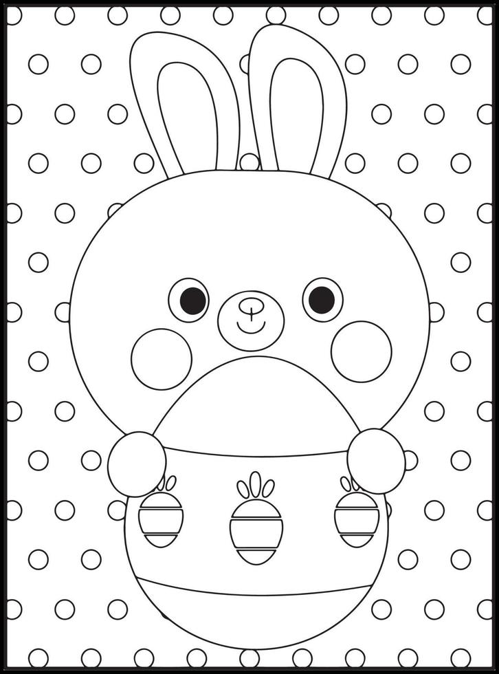 paginas para colorear de pascua para ninos vector