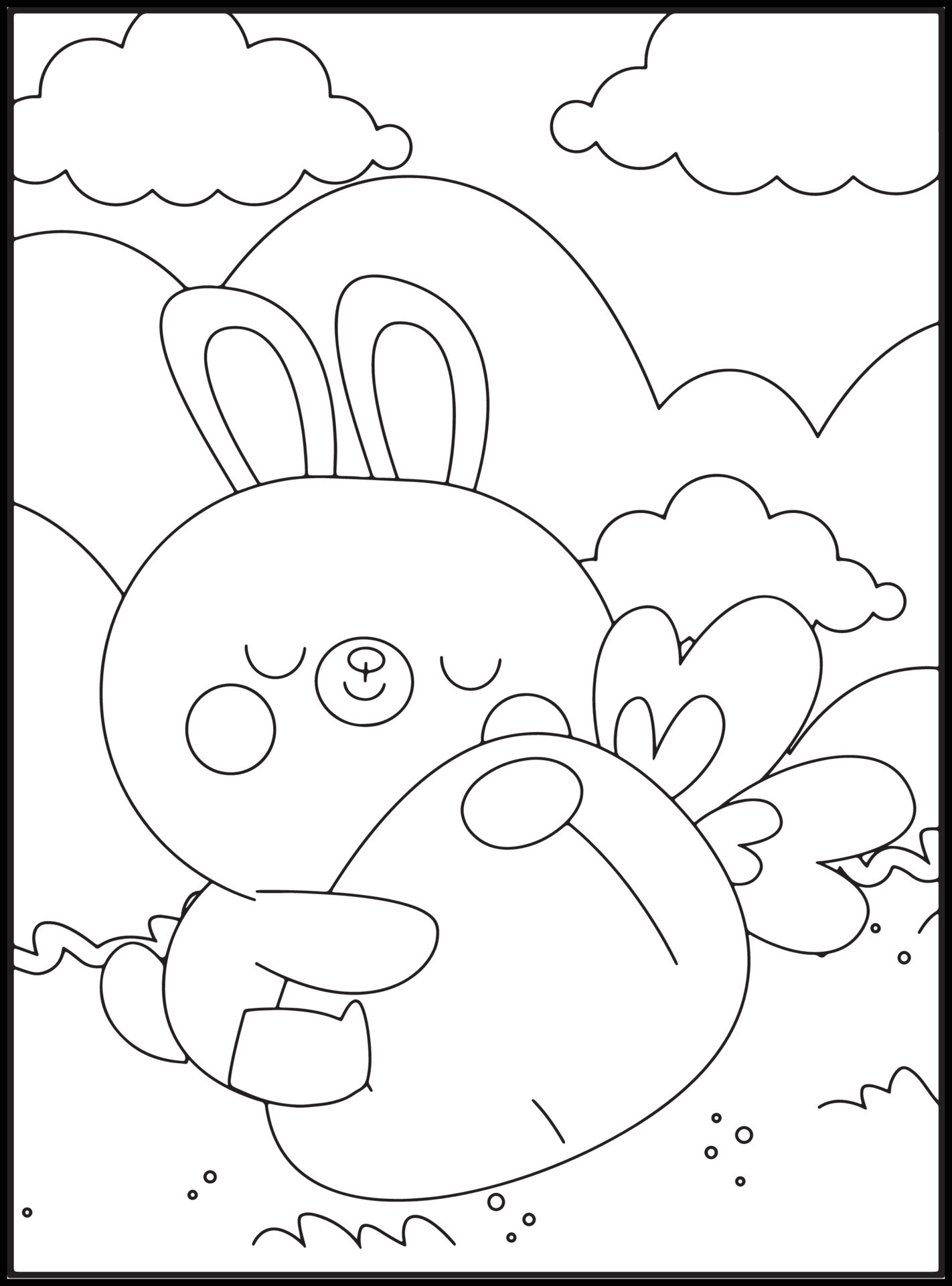 Easter Coloring Pages For Kids 17665184 Vector Art at Vecteezy