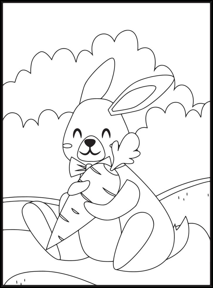 Easter Coloring Pages For Kids vector