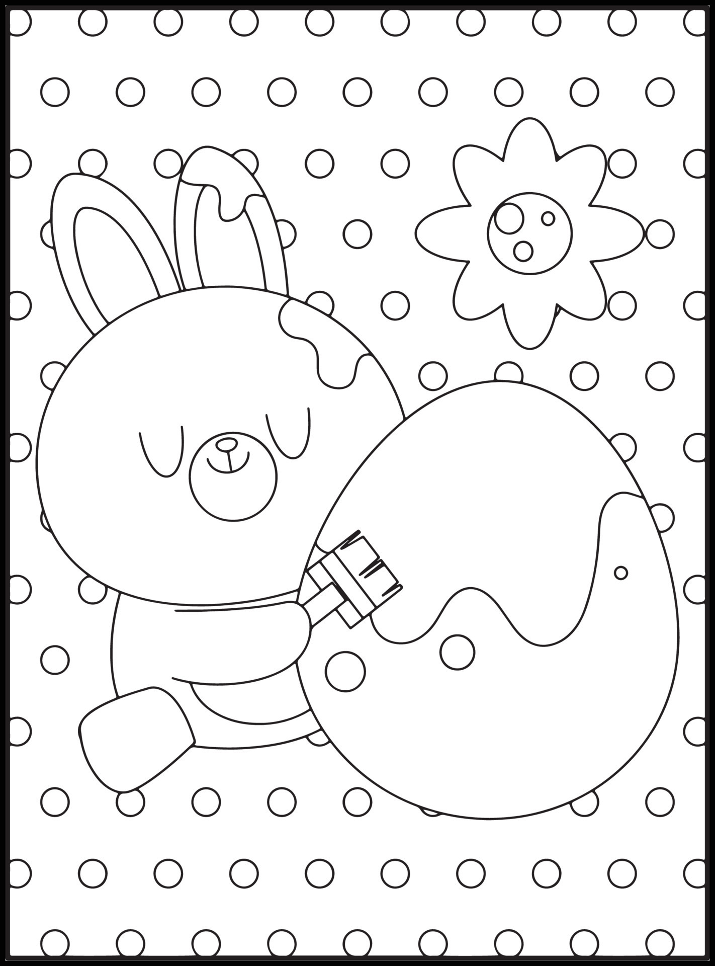 Easter Coloring Pages For Kids 17665200 Vector Art at Vecteezy