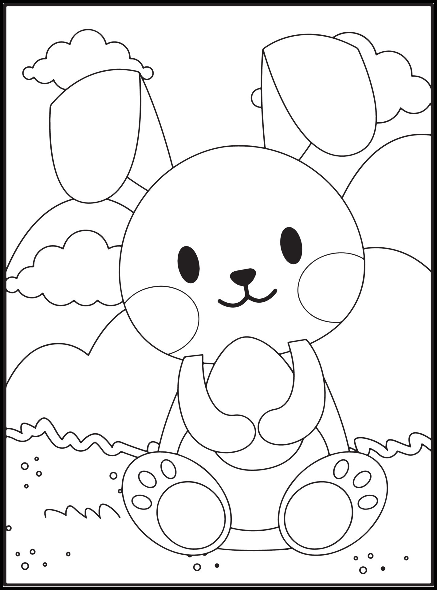 Easter Coloring Pages For Kids 17665207 Vector Art at Vecteezy