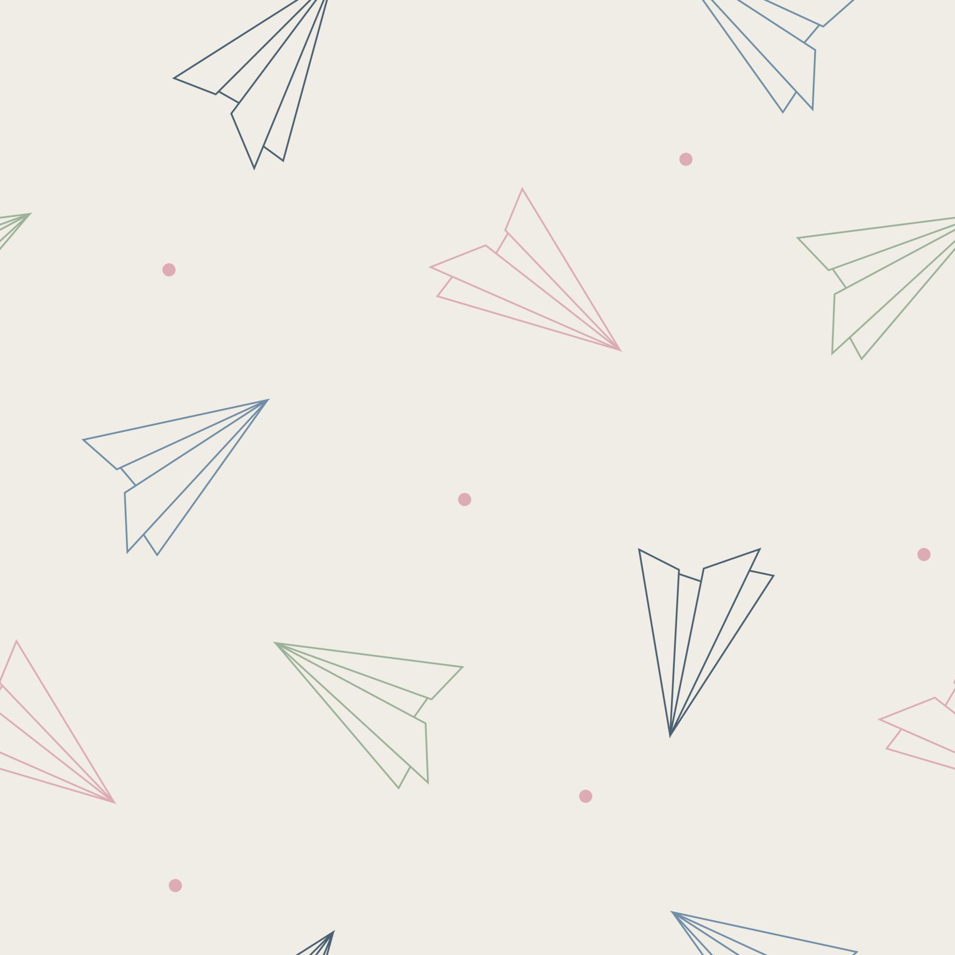 seamless pattern pastel paper planes 17665357 Vector Art at Vecteezy