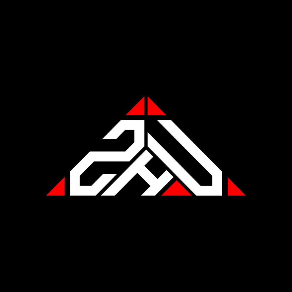 ZHU letter logo creative design with vector graphic, ZHU simple and modern logo.