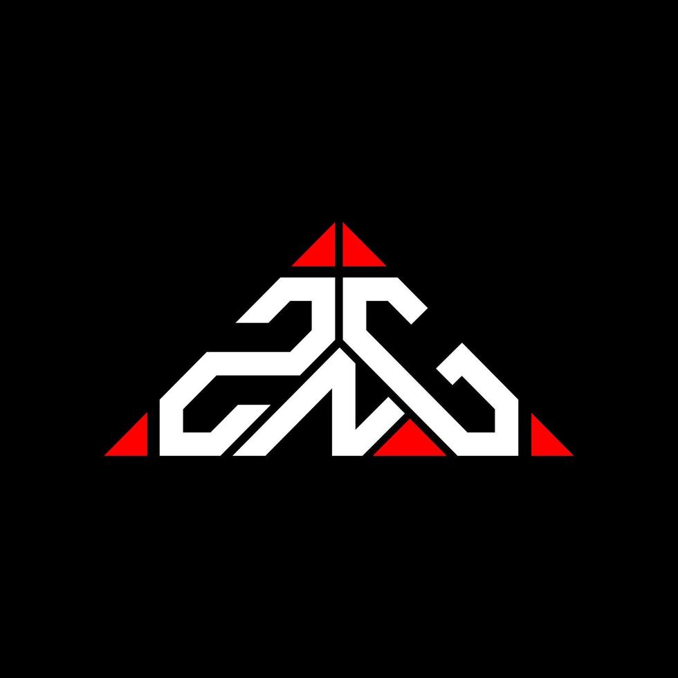 ZNG letter logo creative design with vector graphic, ZNG simple and modern logo.