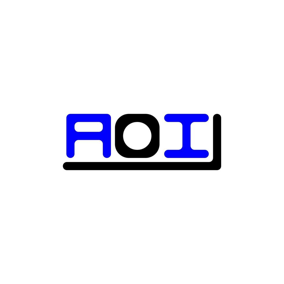 diseño creativo del logotipo de la letra aoi con gráfico vectorial, logotipo simple y moderno de aoi. vector