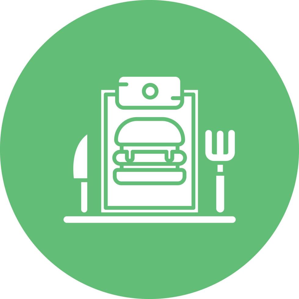 Kids Menu Glyph Circle Background Icon vector