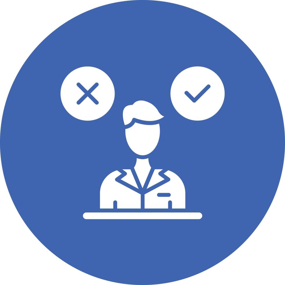 Conflicting Thoughts Glyph Circle Background Icon vector