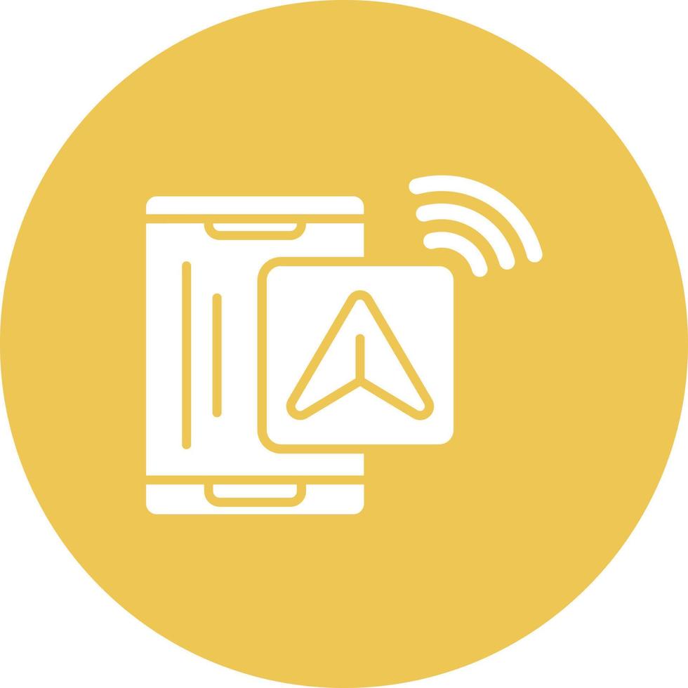 Remote Customer Support Glyph Circle Background Icon vector