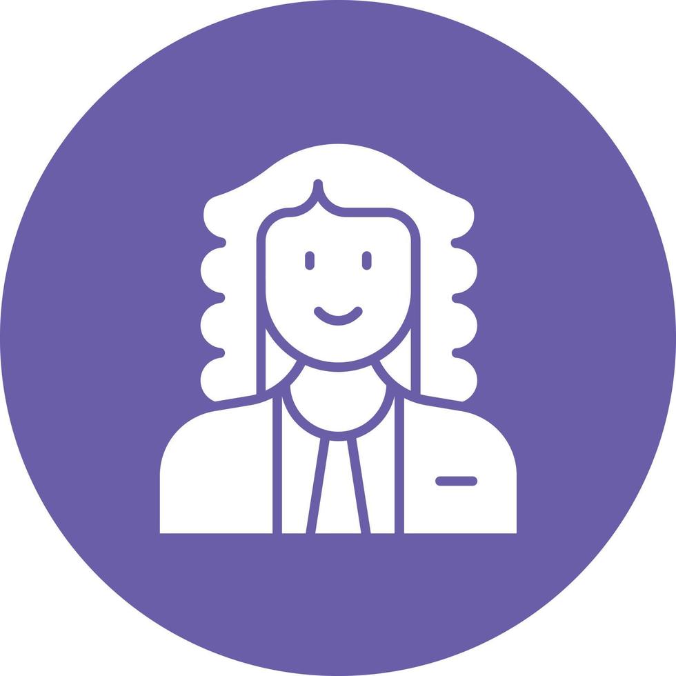 Judge Male Glyph Circle Background Icon vector