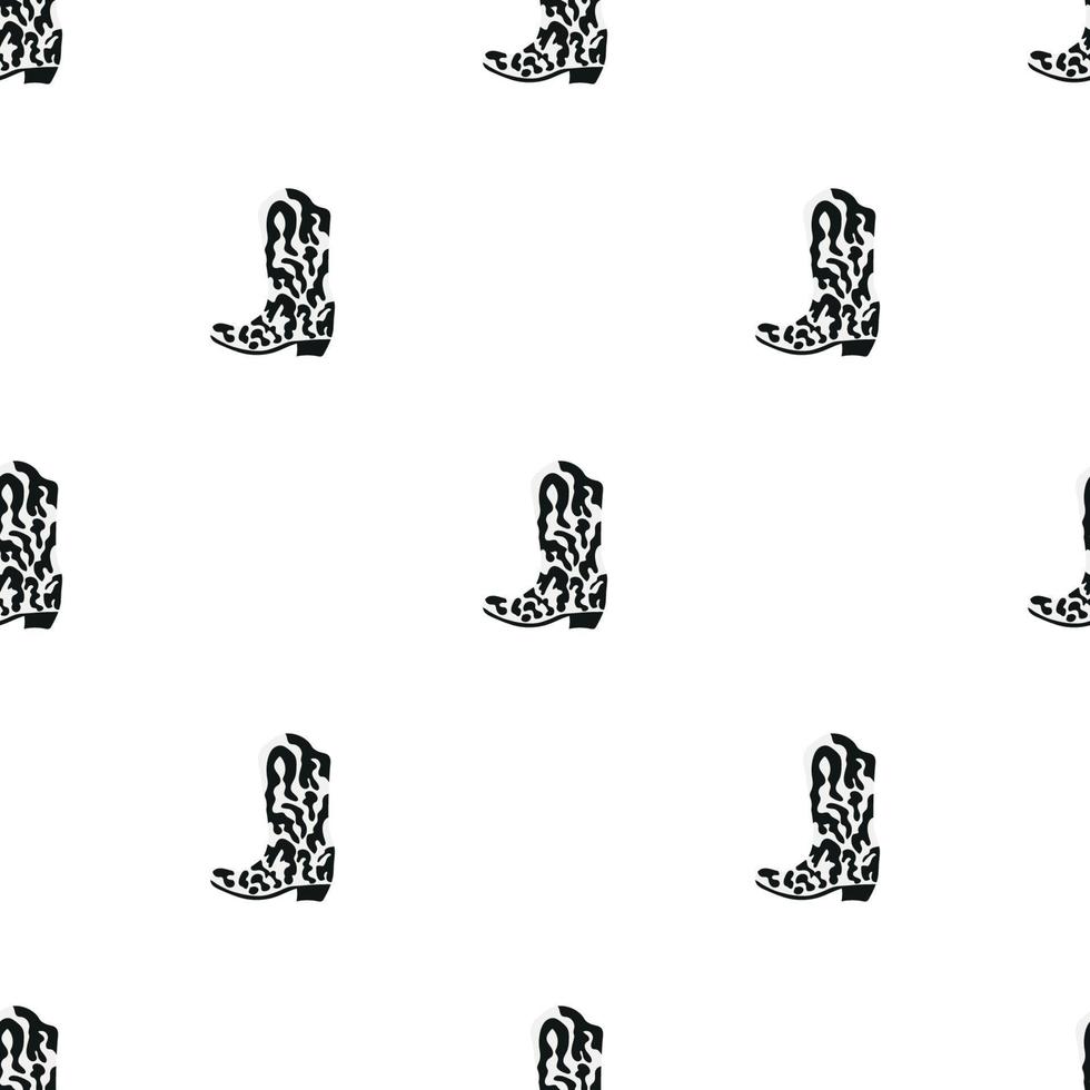 botas vaqueras con adornos de patrones sin fisuras. tema del salvaje oeste. ilustración de vector de moda de color dibujado a mano sobre fondo blanco