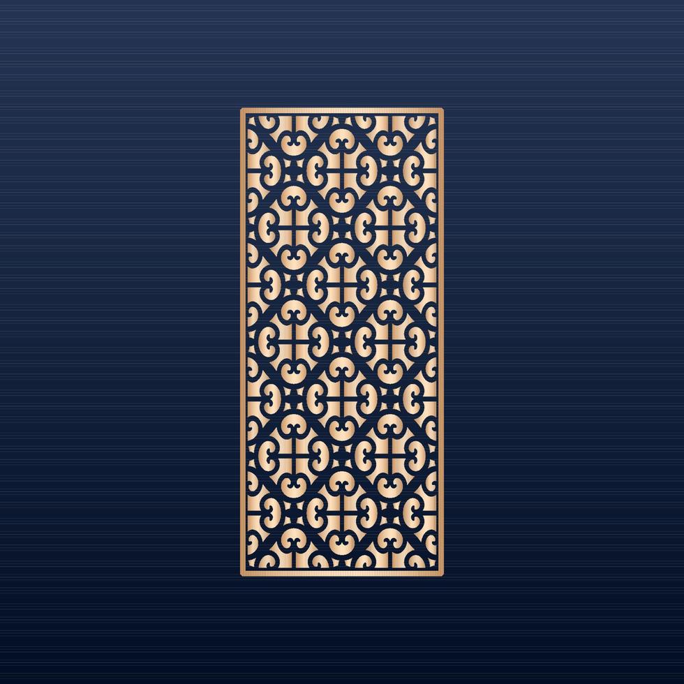 Decorative floral patterns, geometric template for cnc laser cutting Free Vector