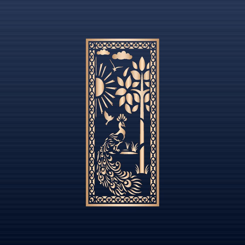 patrones con fondo blanco, vectores islámicos con paneles florales para corte láser cnc - plantilla de patrón decorativo troquelado sin fisuras - juego de paneles cortados por láser, oriental