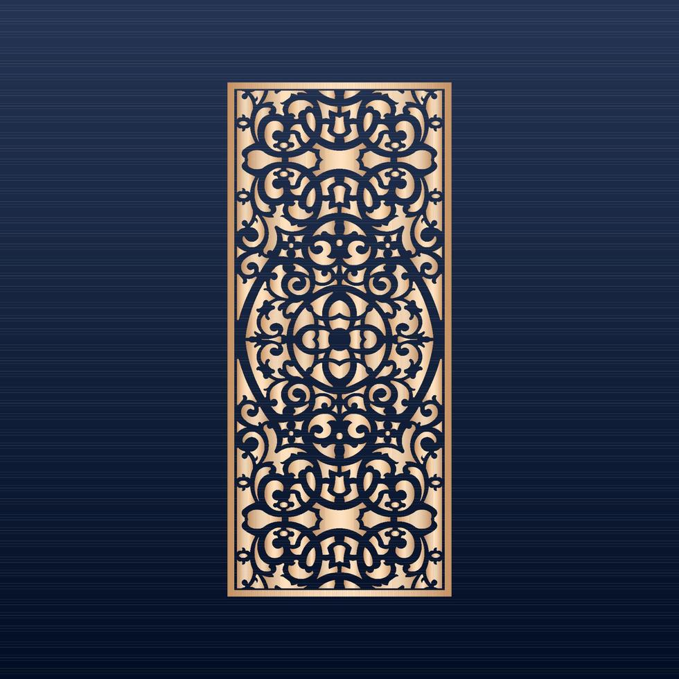 cnc file- Jali design for cnc router and laser cutting vector - Laser cut decorative panel set with lace pattern square templates - Vector abstract geometric islamic background decorative arabic gold