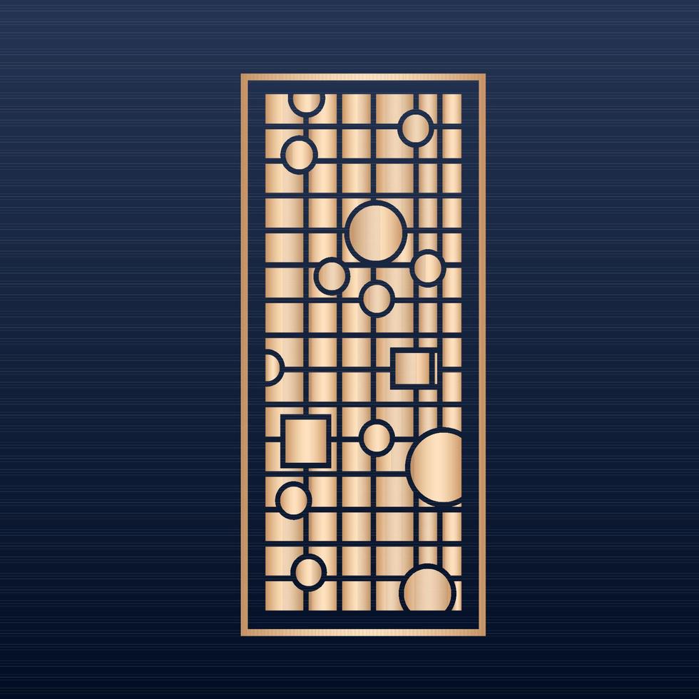 archivo cnc - diseño jali para enrutador cnc y vector de corte láser - panel decorativo cortado por láser con plantillas cuadradas de patrón de encaje - fondo islámico geométrico abstracto vectorial oro árabe decorativo