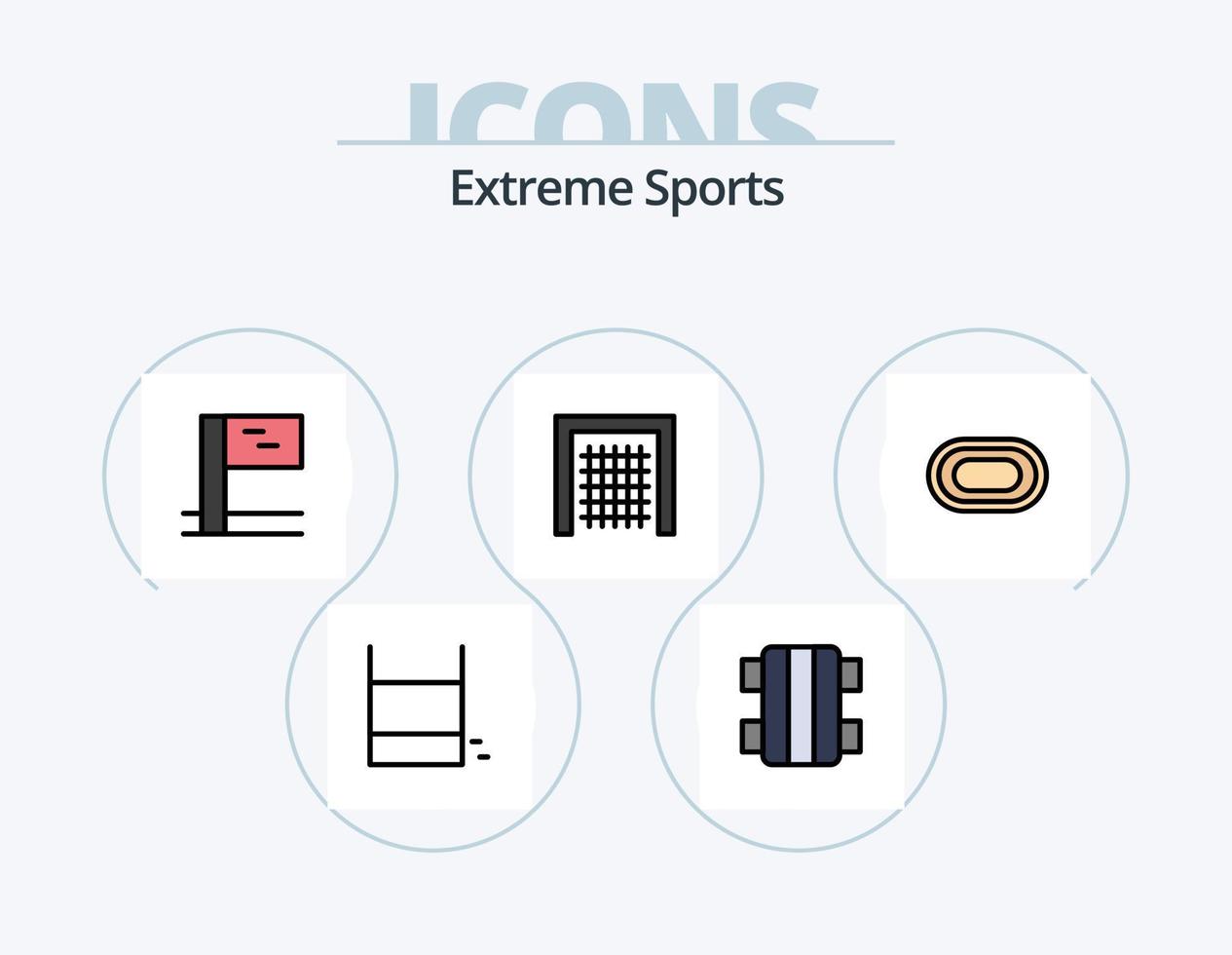 paquete de iconos llenos de línea deportiva 5 diseño de iconos. . pista. deporte. olímpico. peso vector