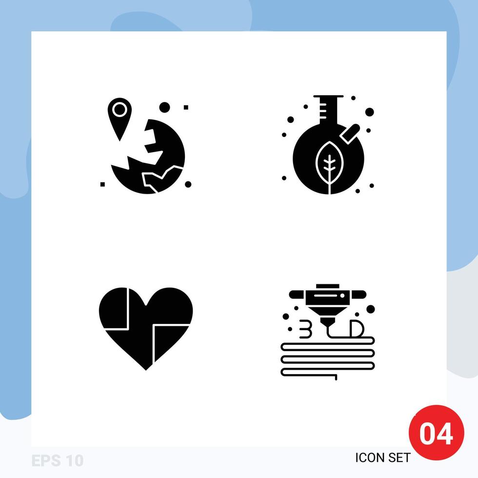 Set of Modern UI Icons Symbols Signs for gps jar marker leaf love Editable Vector Design Elements