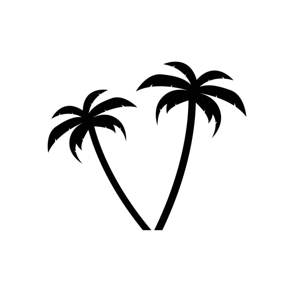 Ilustración de vector de plantilla de logotipo de verano de palmera