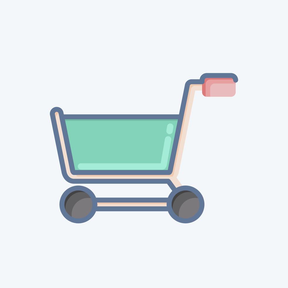 carrito de compras de icono. relacionado con el símbolo de la tienda en línea. estilo garabato. ilustración sencilla. tienda vector