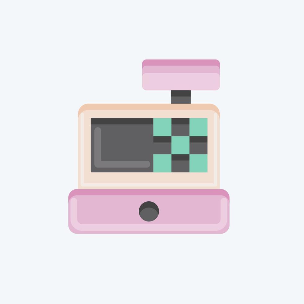 Icon Cash Register. related to Online Store symbol. flat style. simple illustration. shop vector