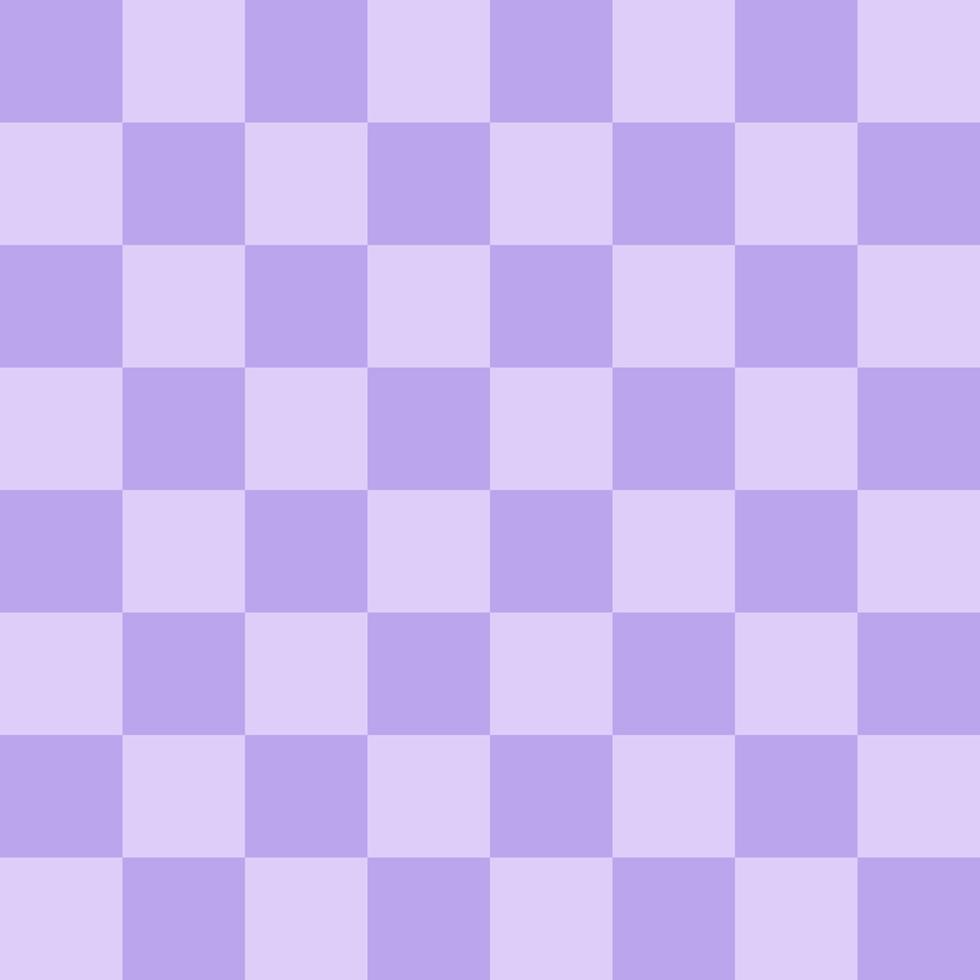 Y2k seamless pattern with chess, checkered. Vector background in trendy retro psychedelic 2000s style. Lilac color. Funny texture for surface design.