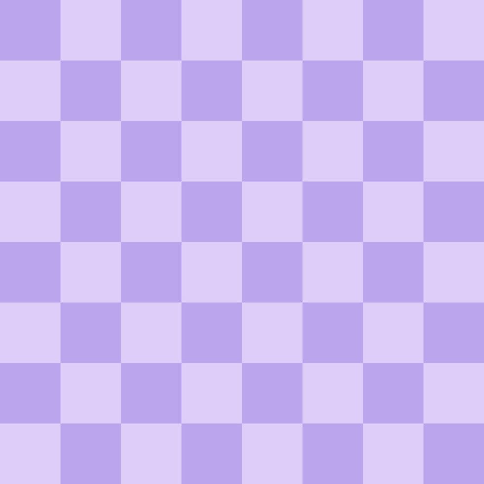 Y2k seamless pattern with chess, checkered. Vector background in trendy retro psychedelic 2000s style. Lilac color. Funny texture for surface design.