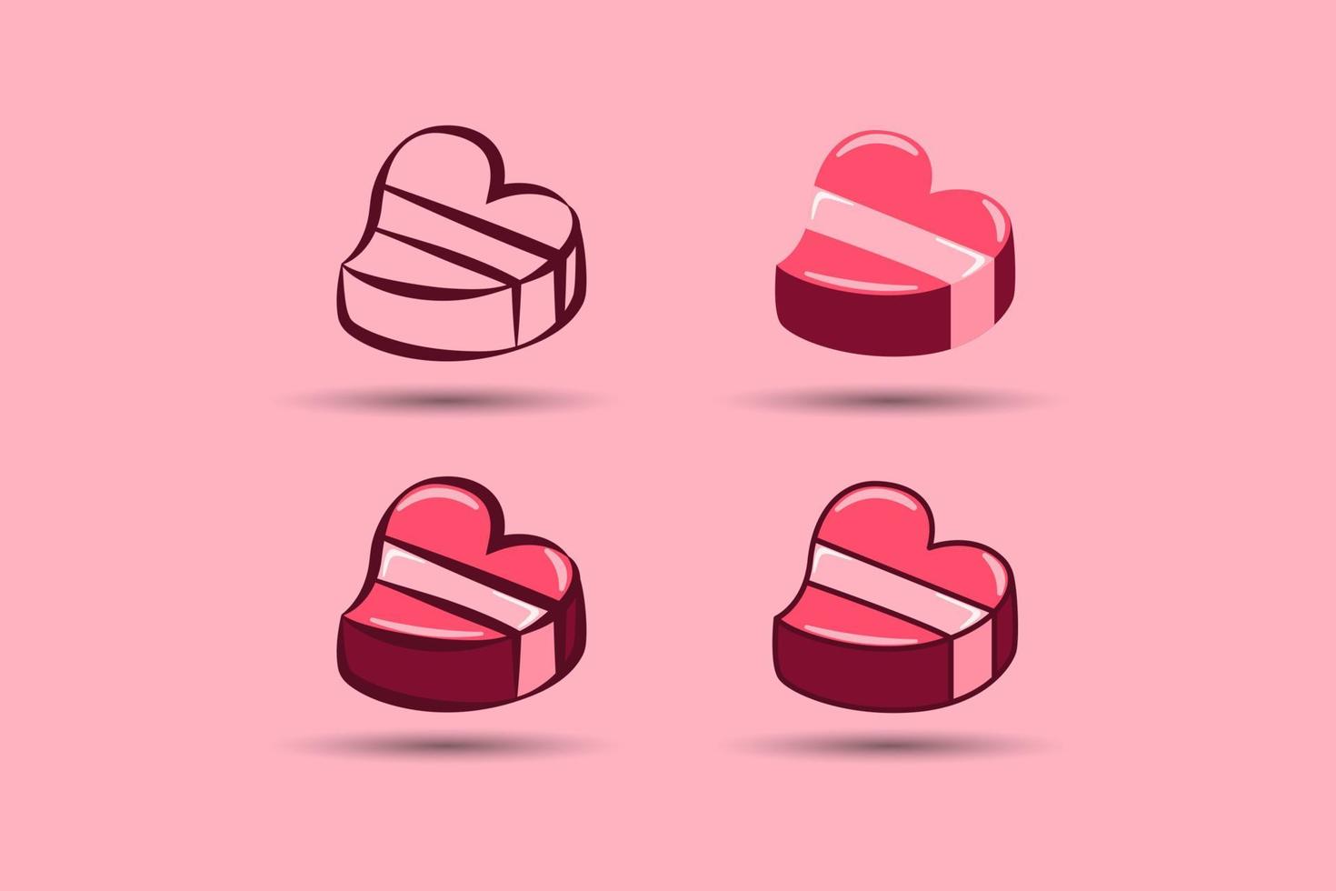 valentines day element. Valentines love gifts. Vector illustration