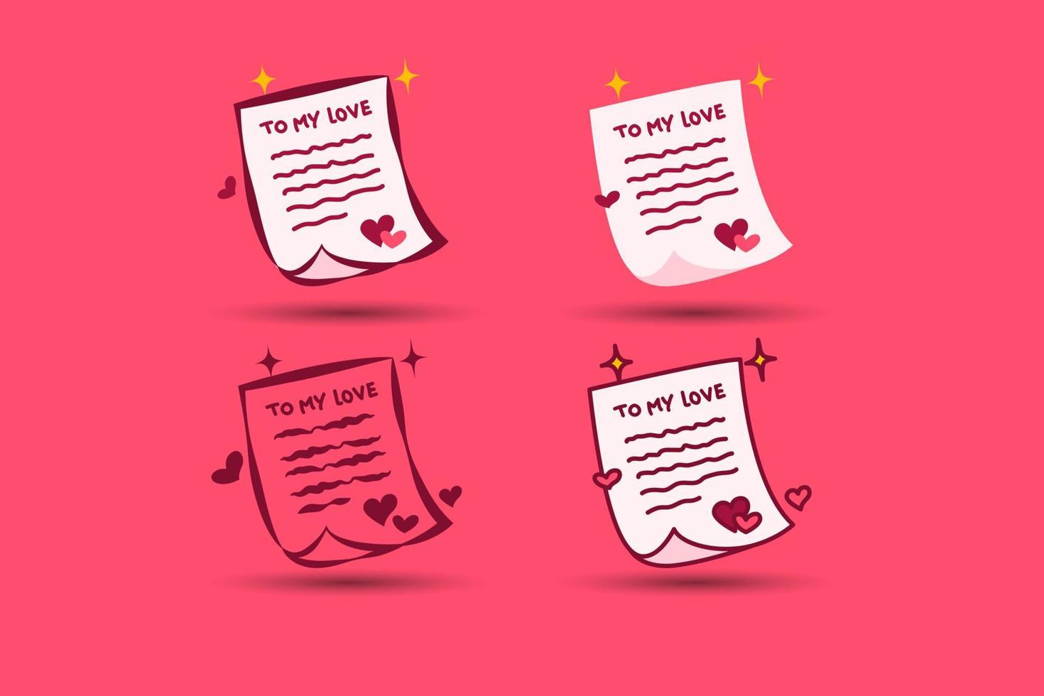 valentines day element. Valentines love letter. Vector illustration