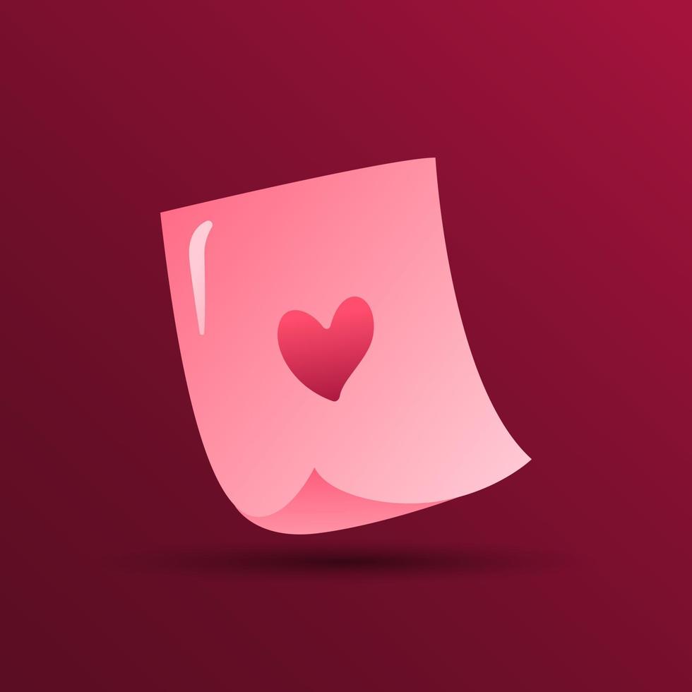 valentines day element. Gradient Love letter. Vector illustration