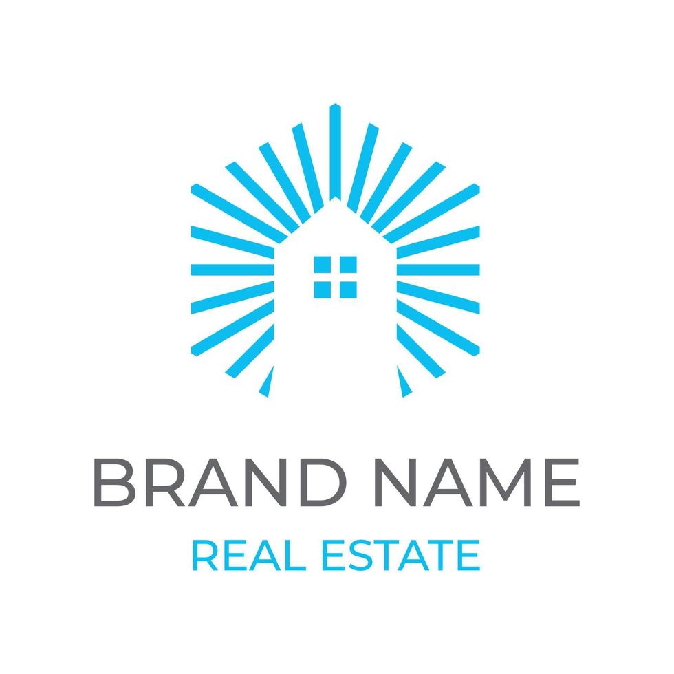 Real estate and building investment logo design template vector