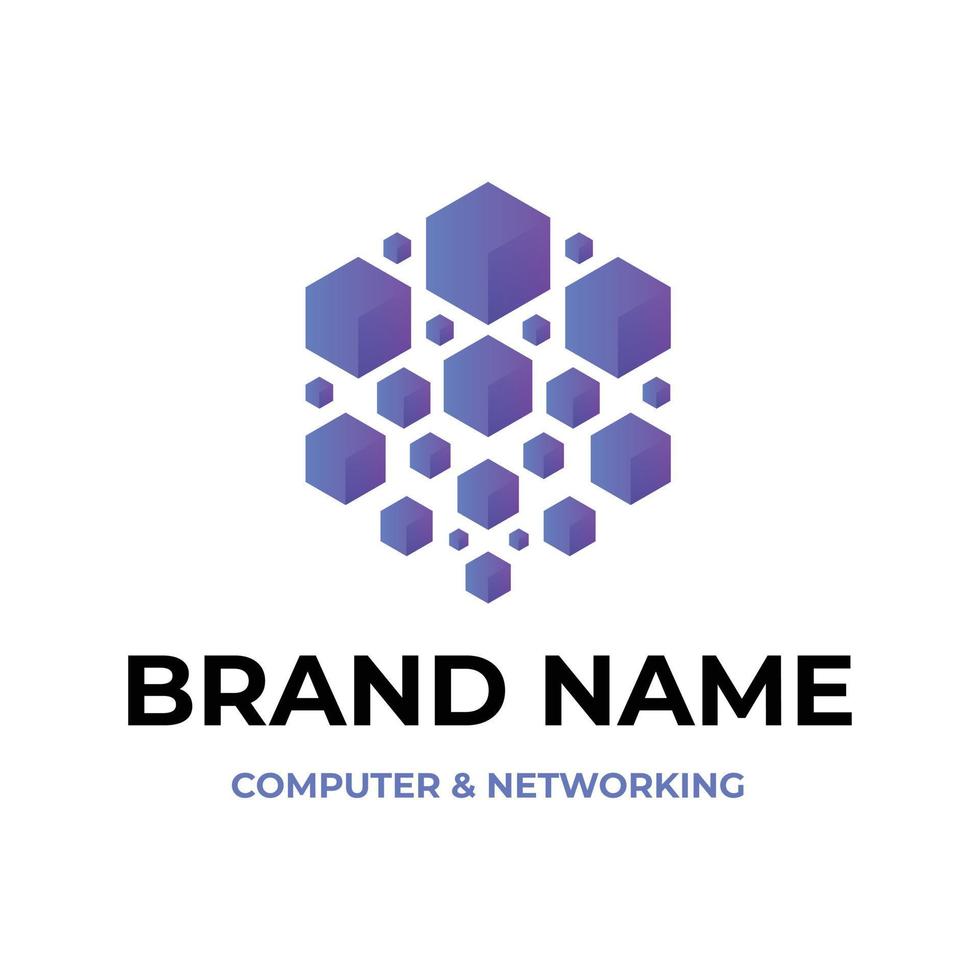 Technology logo design concept vector, Internet Network logo symbol vector