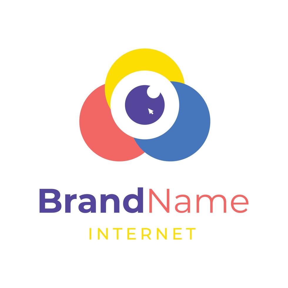 Digital network logo template design vector