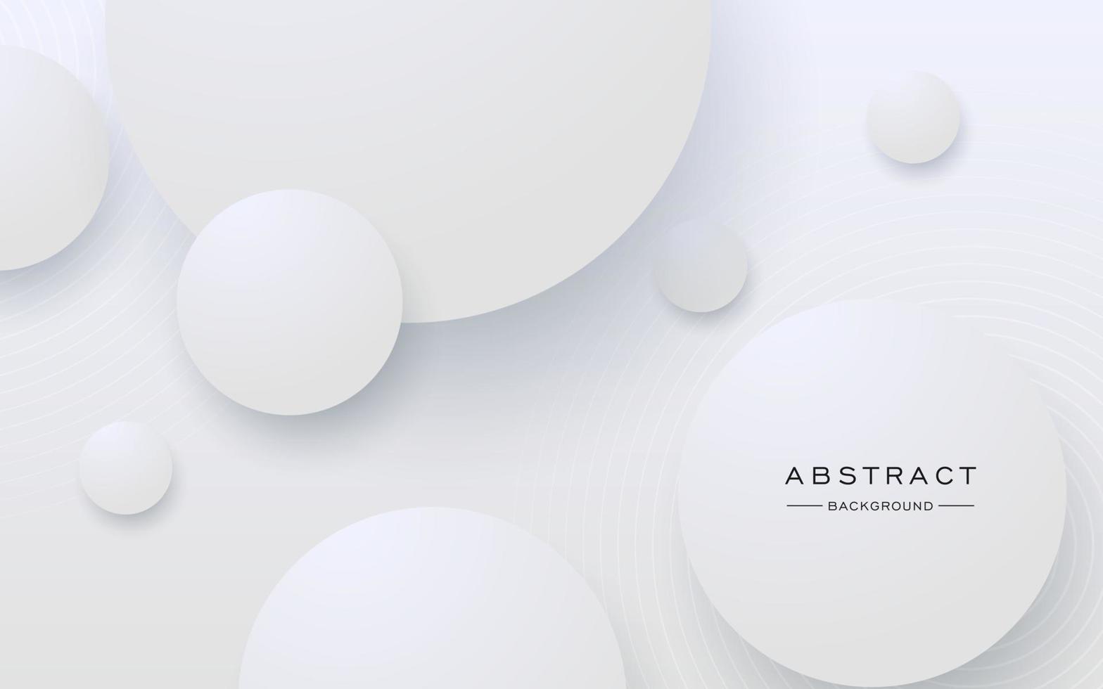 modern white gray circle ball 3d style papercut background. eps10 vector