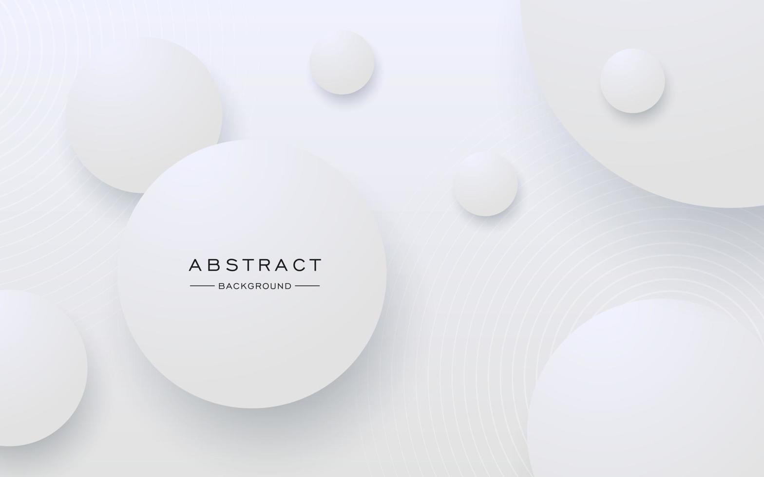 modern white gray circle ball 3d style papercut background. eps10 vector