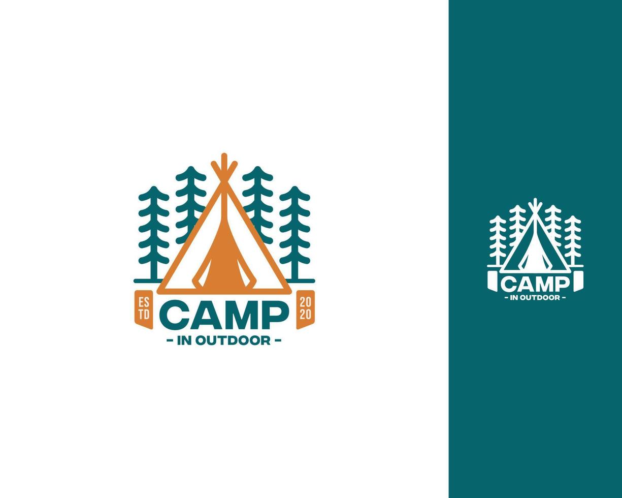 Outdoor camping and adventure logo, badge, icon, symbol 1 vector