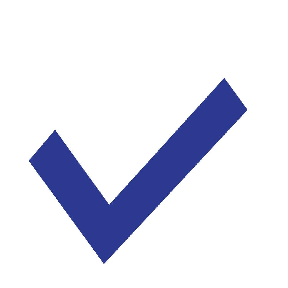 Checkmark icon, raster illustration on white background vector