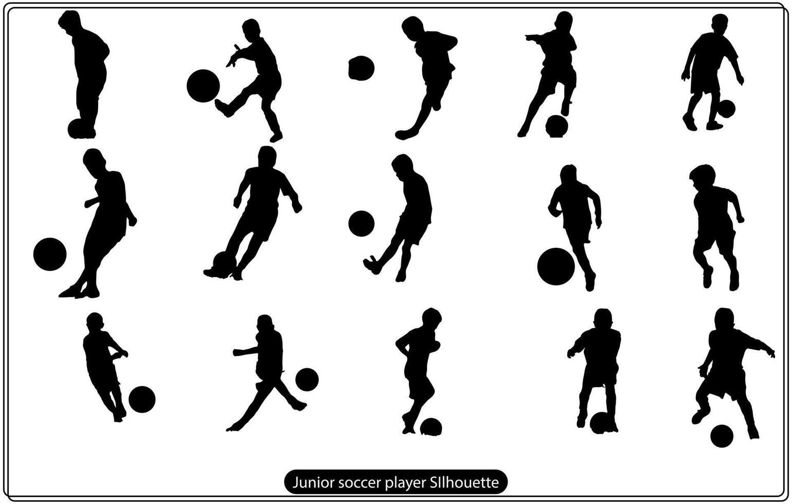 Soccer Players Silhouettes of Kids - Boys free vector