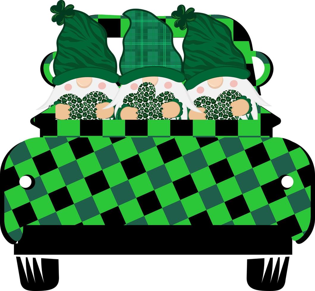 St Patricks Day Love  3 Gnome vector