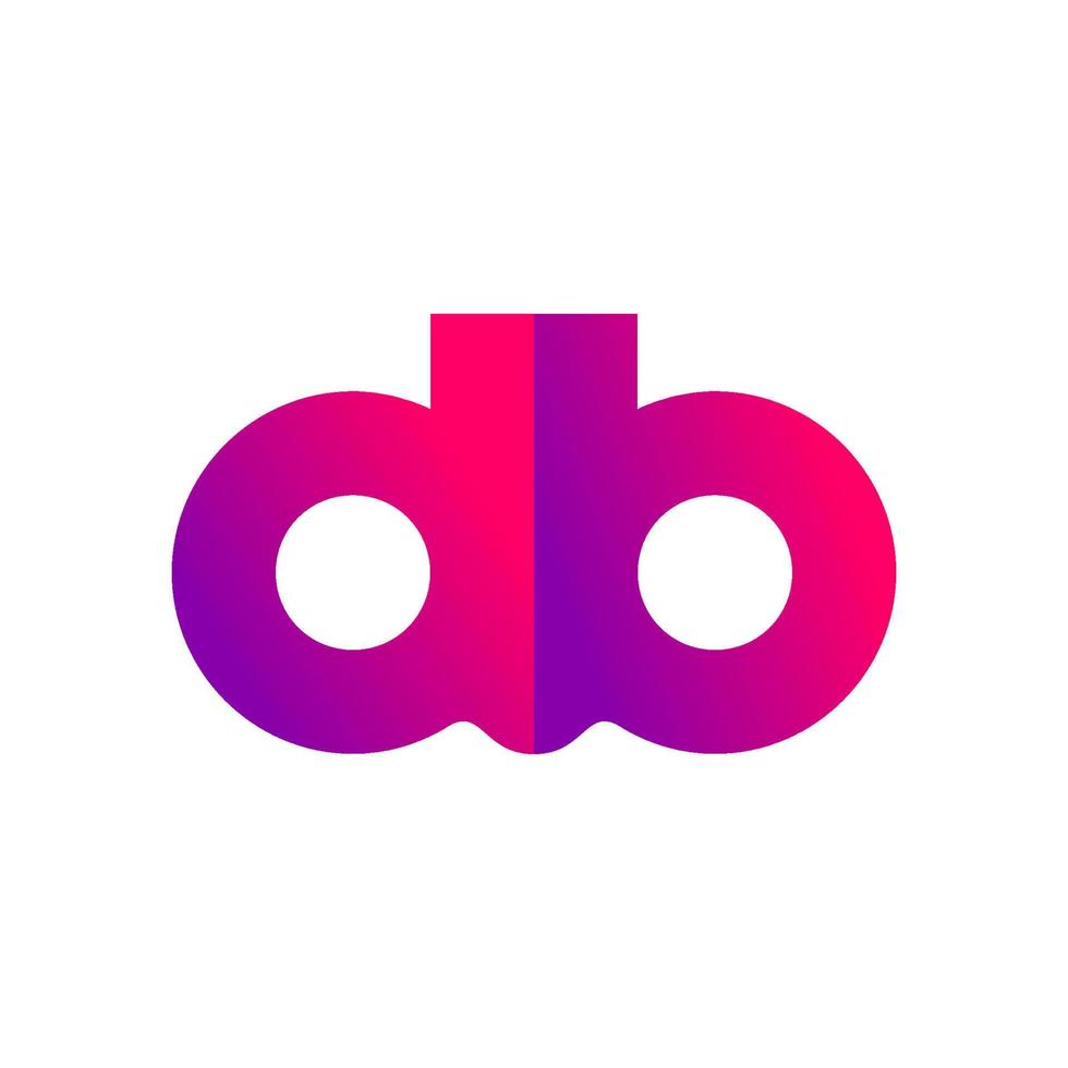 PB DB QP QB initials monogram letter text alphabet logo design vector