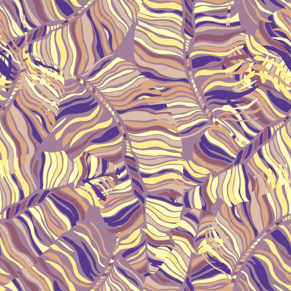 Tropical banana leaf seamless pattern. Jungle leaves background. vector