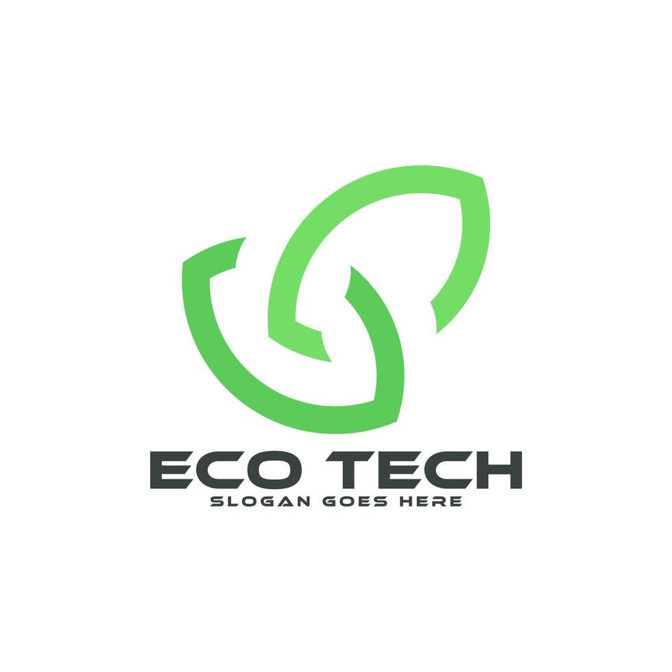 logotipo de tecnología ecológica vector