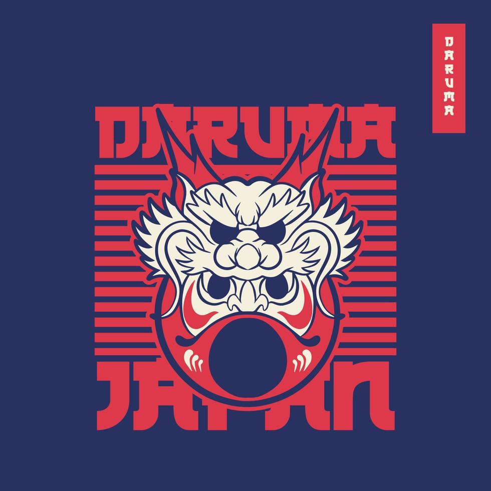 símbolo de japón muñeca daruma ilustración vectorial vector