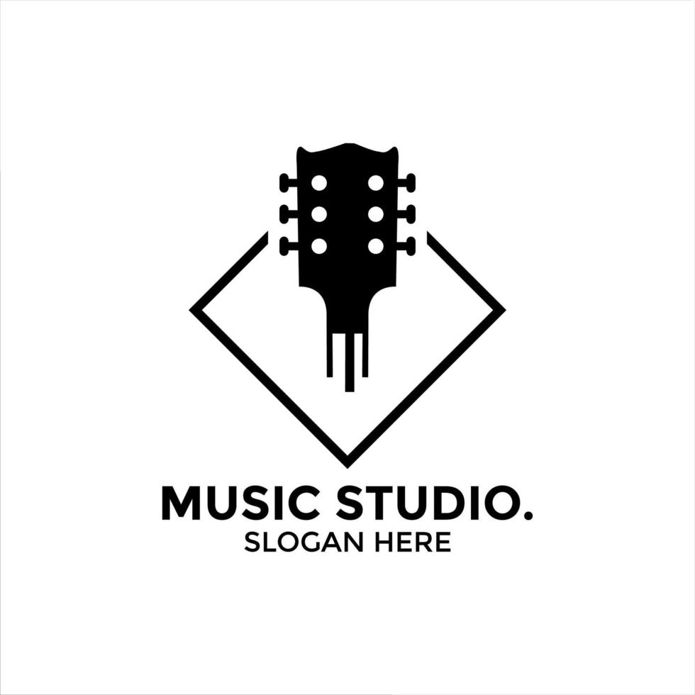 Musical instruments, various simple musical instruments logo designs for jazz, pop, etc music logo designs vector