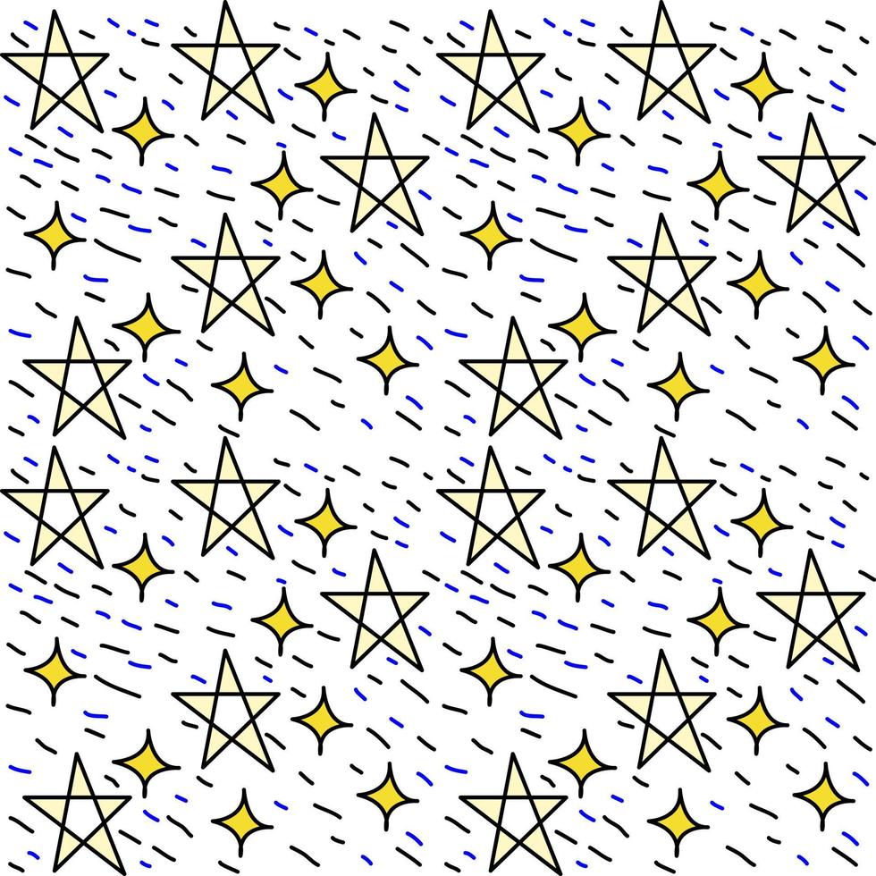 star background pattern with transportation star fall seamless vector
