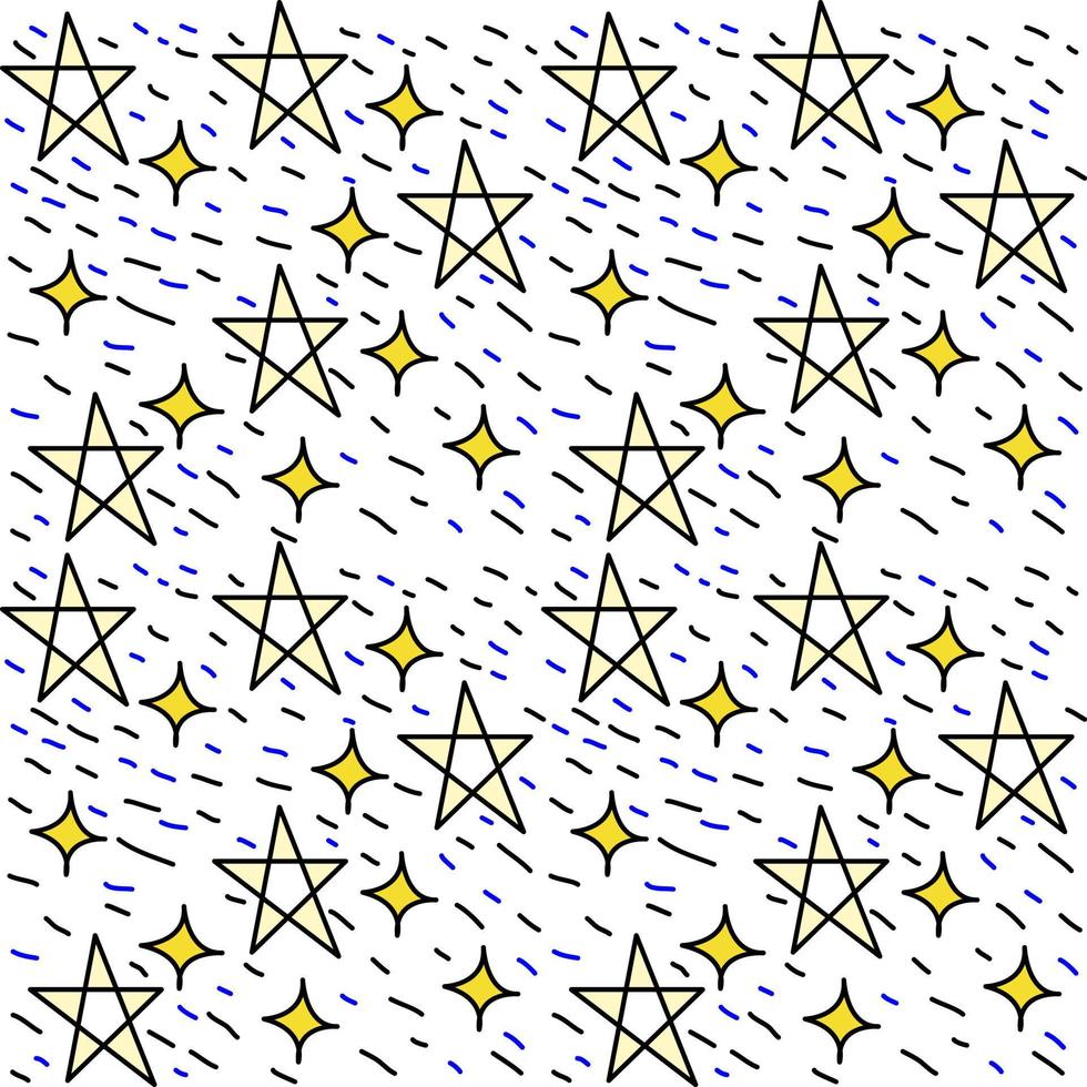 star background pattern with transportation star fall seamless vector