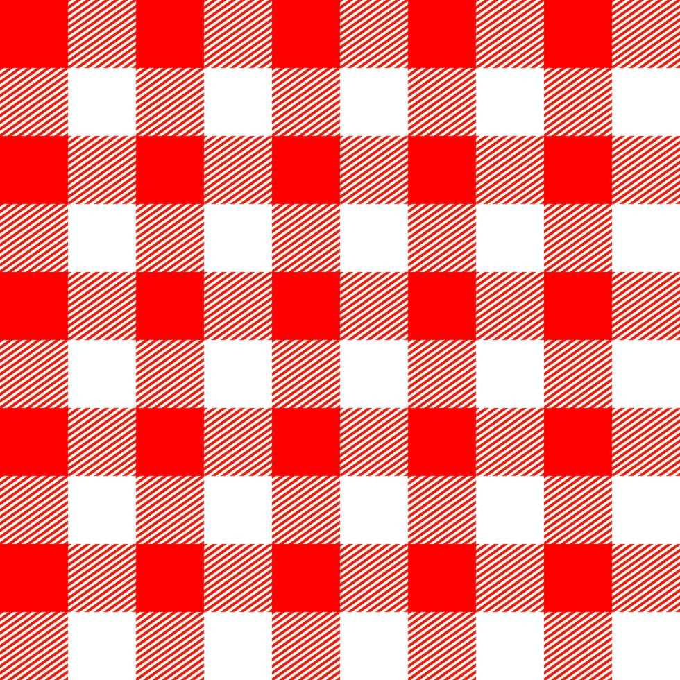 red white color Lumberjack Buffalo Plaid, Tartan scotland , seamless pattern fabric design . Minimal abstract geo lineal classic check background. Variegated stripes textile swatch, all over print vector