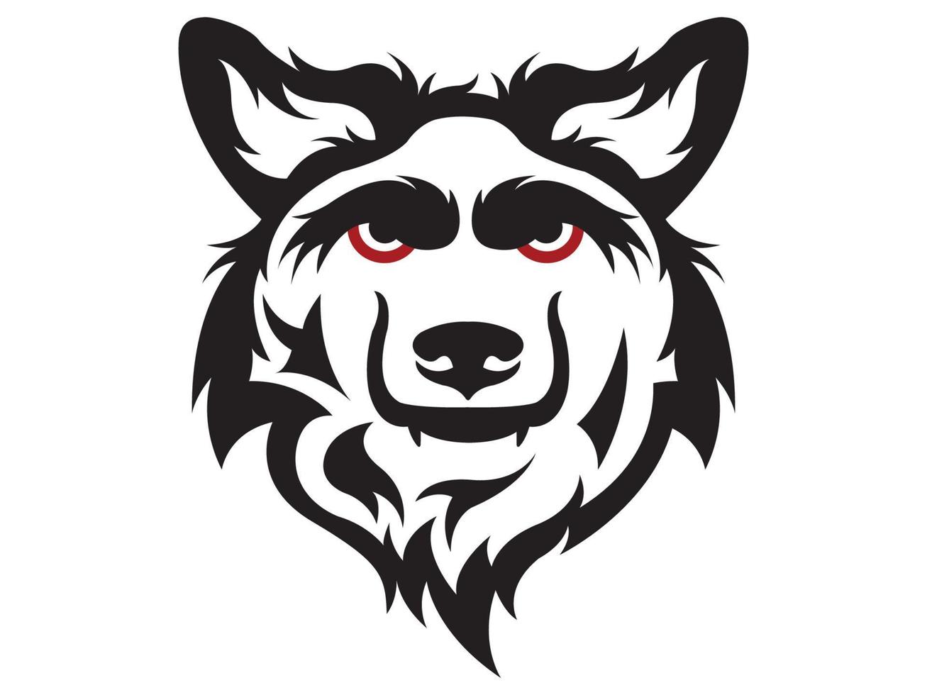 Furry Wolf Icon vector