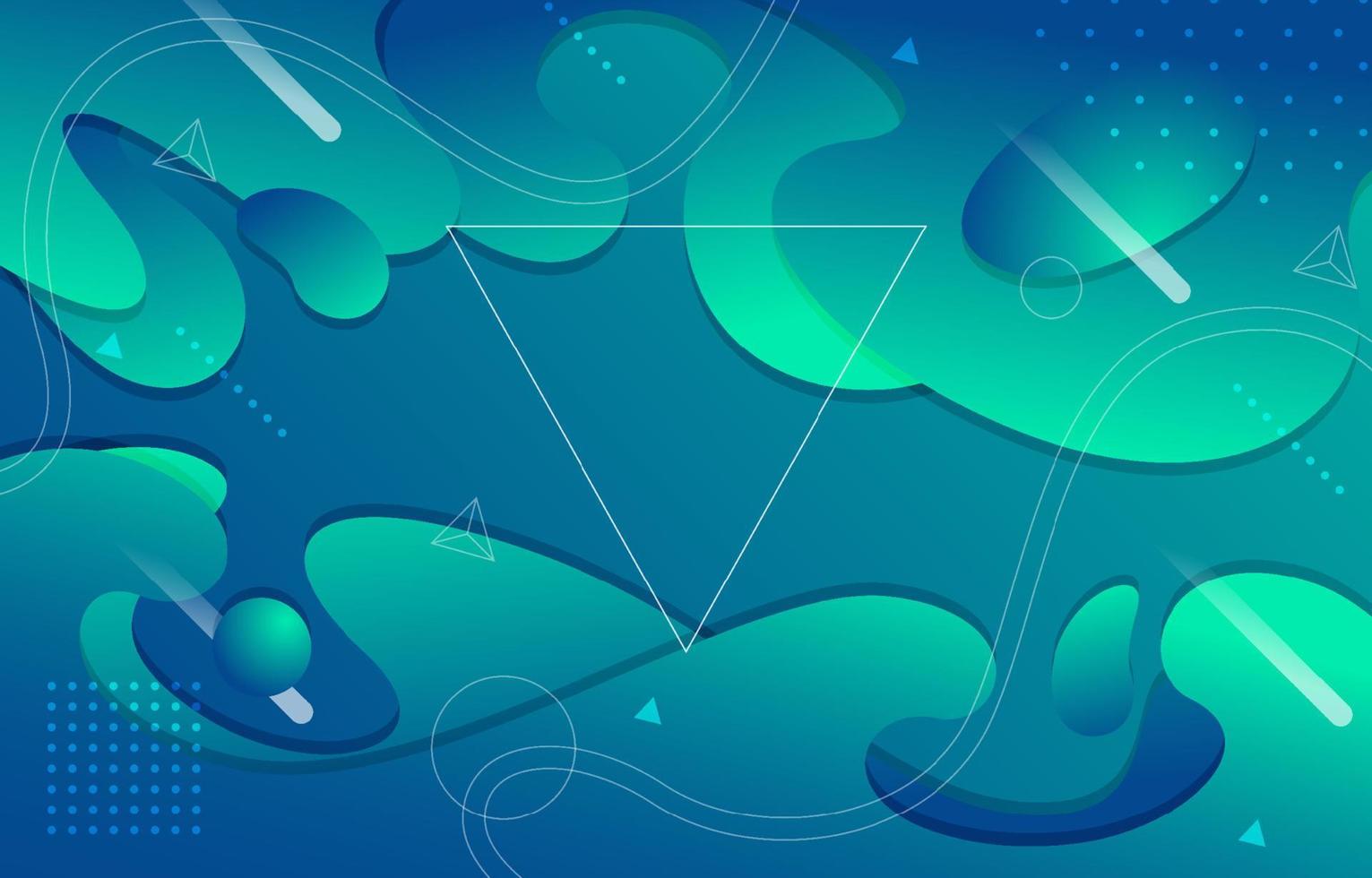 Fondo abstracto combinado verde azul futurista moderno vector