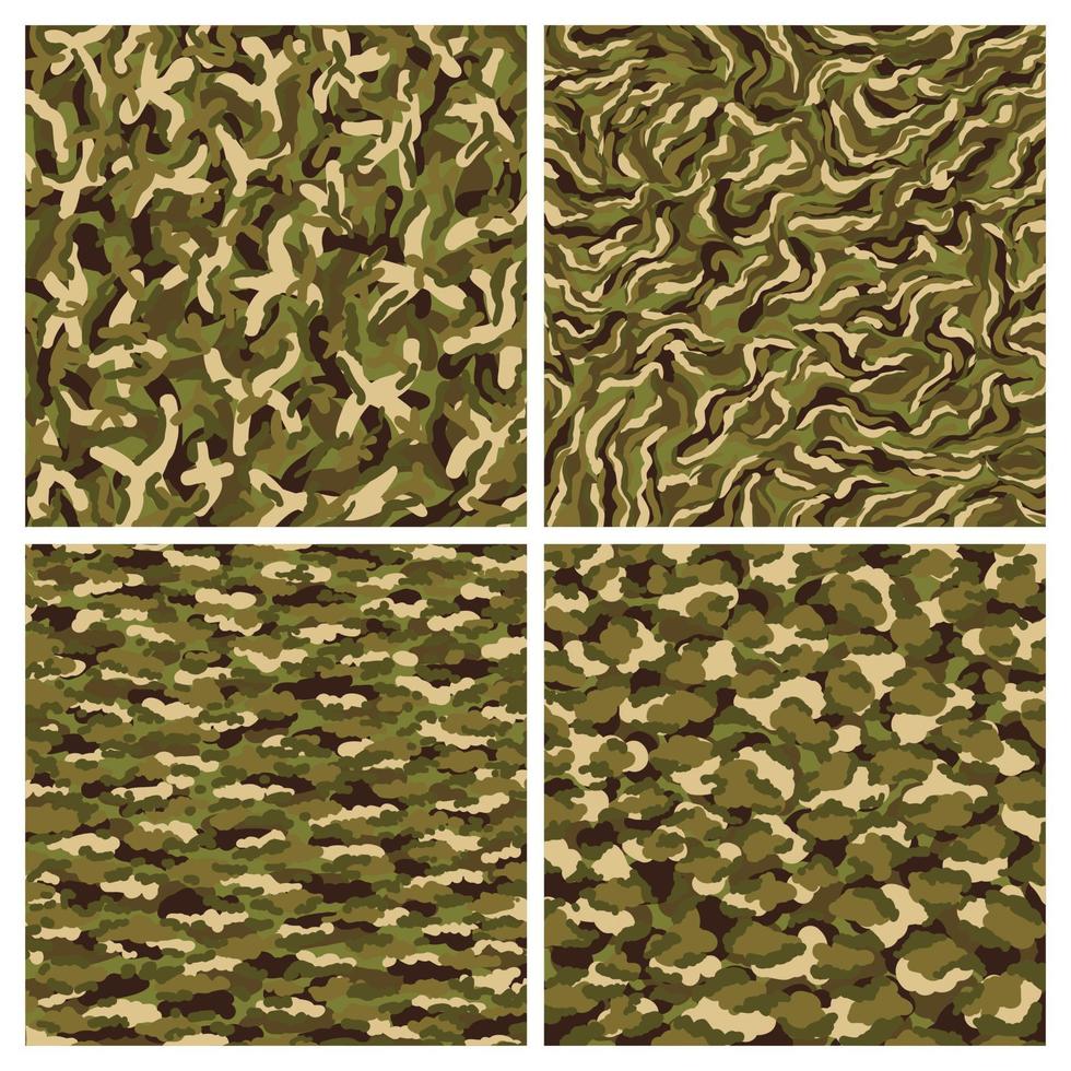 Free vector bundle pattern green army motif 1