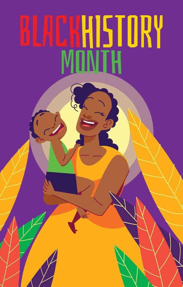 African Woman and Her Baby vector
