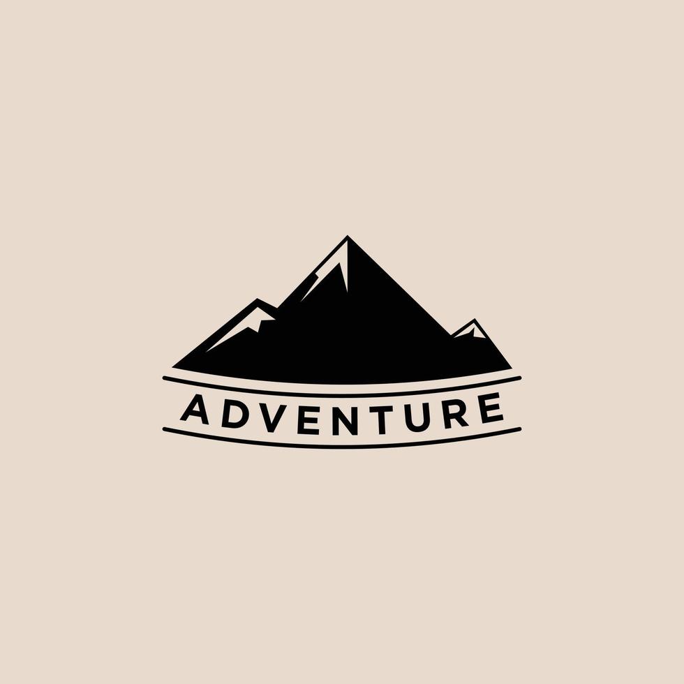 vector de logotipo vintage de montaña, inspiración de logotipo de aventura